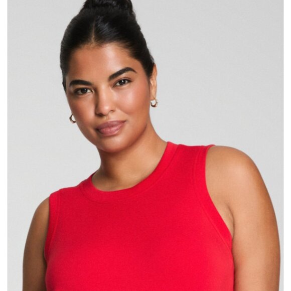 Spanx AirEssentials Sleeveless Maxi Red Long Side Slits Ultra-Soft Sundress 2X - Picture 4 of 14